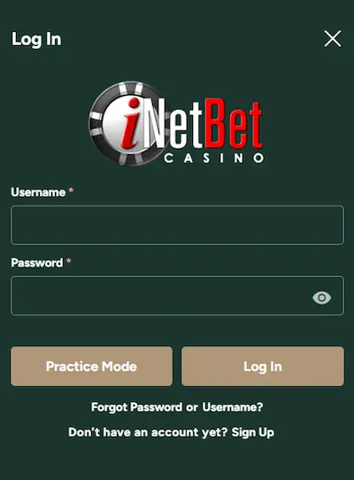 iNetBet Casino login